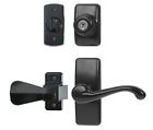 Doorknob003 Unbranded Black Door Levers Screen Privacy Key Lock Entry Security