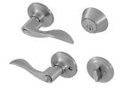 Doorlever007 Unbranded Silver Door Levers Passage Key Lock Security Entry Knobs