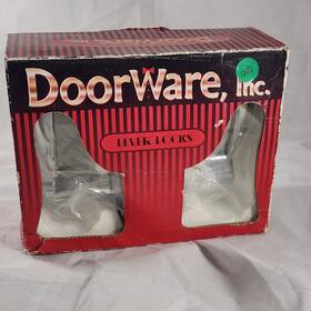 Yf687 Doorware Inc Lever Locking Door Handle Kit Bright Chrome Nos Complete