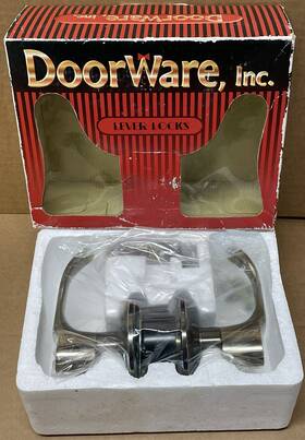 Wz-003 Doorware Vintage Ventura Passage Antique Brass Door Handle Knob Rare Nos