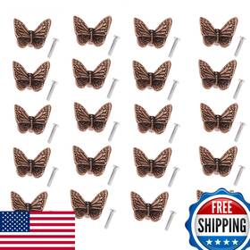 Dophee B07s8zbxvy 20pcs Butterfly Drawer Knobs Single Hole Decorative Cabinet Handles