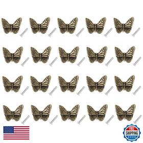 Dophee B07sfcm69y 20pcs Butterfly Drawer Knobs Single Hole Decorative Cabinet Handles
