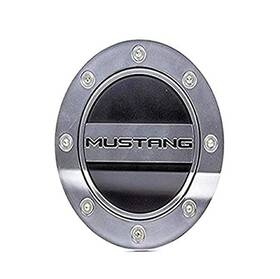 Fr3z-6640526-gb Drake Muscle Cars Comp Series Fuel Door With Gt Lettering In Satin Black/silver Finish Compati