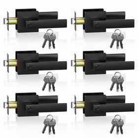 B0db84dclv Dsjjbll 6 Pack Matte Black Door Handle Heavy Duty Entry Lever Knobs