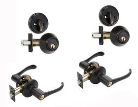 Cp-vai-12p Dynasty Hardware 764560934242 Vail Front Door Entry Lever Lockset And Single Cylinder Deadbolt