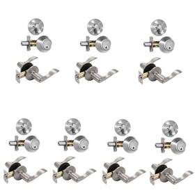 Cp-her-us15 Dynasty Hardware 764560937274 Heritage Front Door Entry Lever Lockset And Single Cylinder Dead