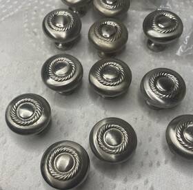 K-5104-an Dynasty Hardware Huge Lot Of 41 Rope Cabinet Knobs Nickel