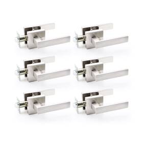 Pssn-lsh3503-6 E-home Hardware 6 Pack Passage Lever Door Handle Without Keys Square Keyless Set For H