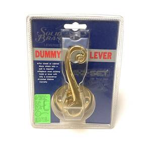 Cs505t-go-us3-rh E-z-set The Finest Lock Solid Brass Door Dummy Lever Knob Non Turning Decorative Trim Scroll Right Hand
