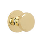 E2297-l Gatehouse Gate House Round Mushroom Brass Door Knob 049793622976