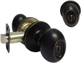 Ebd-6093dbr-bk Ebuilderdirect Privacy Door Knob For Bedroom Bathroom Dark Oil-rubbed Bronze