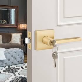 Ehomeware B0c65dt5kh 5 Pack Gold Door Handle - Keyed Different Entry Lock Keys For