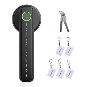 Ekwansetion 694999695653 Fingerprint Door Lock With Keypad Touchscreen Entry For Home Apartment