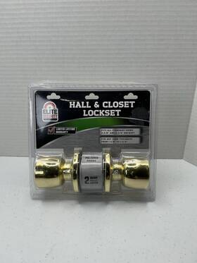 01992 Elite Security #01992 - Hall And Closet Lockset 2-way Adjustable Latch Brass