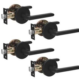 Edl-902-pl-blk-4 Emoderndecor Cozyblock Privacy Door Lever Handle Easy To Lock And Unlock For Bedroom In