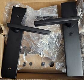 14b2hlorhus19 Emtek 14b2 Brass Non-keyed Modern Door C4 Multi Point Trim Helios Lever Rh
