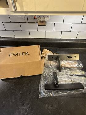 14b3siolhus10b Emtek Non-key Modern Style 2 Inch X10 Sion Lever Lh Oil Rubbed Bronze