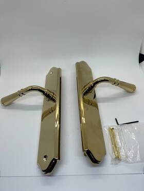 1584pvd Emtek Classic Brass Door Configuration 5 Patio Multi Point Trim Lever