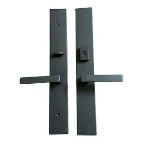 1l1r1us19 Emtek Brass Modern Door Keyed Entry Multi Point Lockset Flat Black New