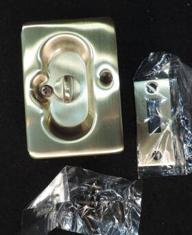2101us7 Emtek Passage Pocket Door Lock - French Antique Nib