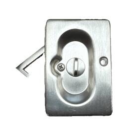 210215 Emtek Standard Pocket Door Lock Privacy Set Satin Nickel New