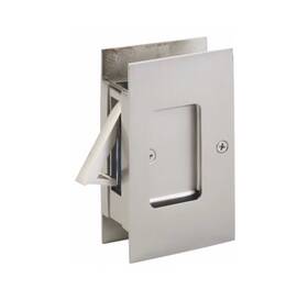 2107us15 Emtek Modern Rectangular Passage Pocket Door Lock - Satin Nickel