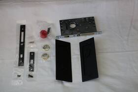 2115us19138 Emtek Pocket Door Mortise Lock In Flat Black Read Description