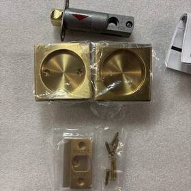 2134us4 Emtek Square Tubular 2-1/2 Inch Passage Pocket Door Pull Satin Brass 2134us4 Emtek Square Tubular 2-1/2 Inch Passage Pocket Door Pull Satin Brass