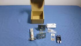 2135us14 Emtek Square Tubular 2-1/2 Inch Privacy Pocket Door Lock - Chrome