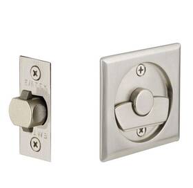 2135us15 Emtek Pocket Door Lock Square Tubular 2-1/2 Inch Privacy - Satin Nickel New