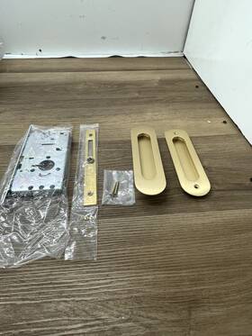 Pull-2164us4 Emtek 2164us4 Narrow Oval 7-1/4 Inch Tall Passage Pocket Door Satin Brass Read