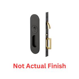 2165-us10b Emtek Narrow Oval Pocket Door Mortise Lock Oil Rubbed Bronze New