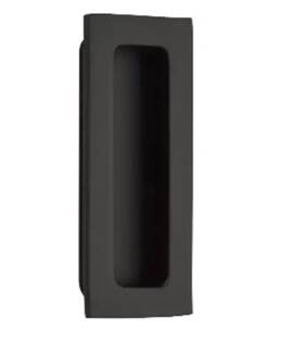 220304us19 Emtek Modern Rectangular 4 Inch Tall Flush Door Pull Flat Black
