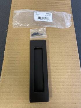 220306us10b Emtek Modern Rectangular 6 Inch Tall Flush Door Pull