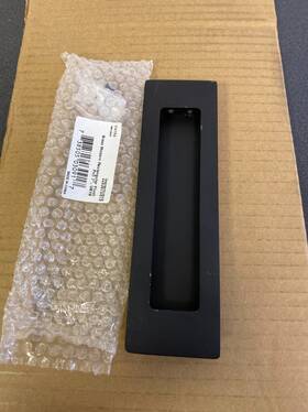220307us19 Emtek Modern Rectangular 7 Inch Tall Flush Door Pull