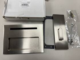 222202us15 Emtek Modern Surface Privacy Lock For Barn Doors Satin Nickel See Pic