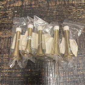 2232us4 Emtek Lot Of 5 Door Stoppers Brass Gold 3 Inch