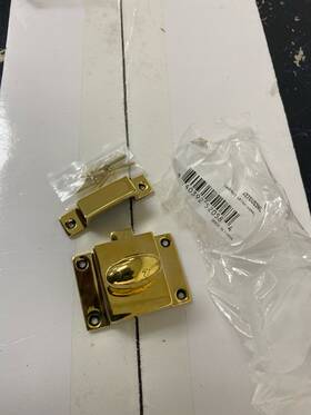 2270us3nl Emtek Traditional 2-15/16 Inch Long Cabinet Latch - Unlacquered Brass