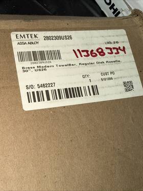 2802309us26 Emtek Brass Modern Towelbar