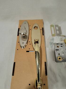 3302pvd Emtek Memphis Entry Handleset Single Cylinder Mortise Providence Interior Left