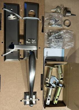 4212mlhus15 Emtek Sgl Cyl Melrose Tub Ent Milano Lever Lh Us15 Read Desc