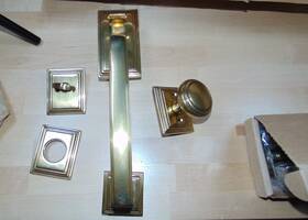 4213us7 Emtek Hamden Single Cylinder Keyed Entry Handle Set Read