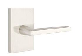 Emtek 426991035341 Dummy Set Modern Rectangular Rosette Helios Lever Satin Nickel