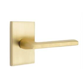 Emtek 426991035365 Passage Set Modern Rectangular Rosette Helios Lever Satin Brass Rh