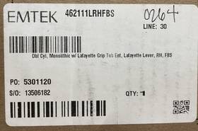 462111lrhfbs Emtek Monolithic With Lafayette Grip Tubular Entry Door Lever - Read