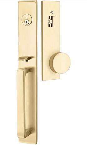 4819rouus4 Emtek Emt 4819 Round Knob Us4 Cyl 238 234 Lausanne Satin Brass