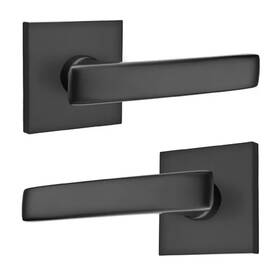 5050gvus19 Emtek Geneva Brass Dummy Set Reversible Door Lever Flat Black