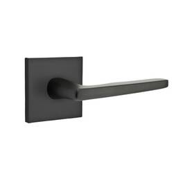 5050herus19 Emtek Hermes Lever Dummy Square Rosette Flat Black Open Box Per Set