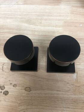 5050rouus10b Emtek Round Knobset Dummy Door Knob Set Oil Rubbed Bronze