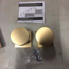 5050rouus4 Emtek Square Rosette Dummy Pair Satin Brass